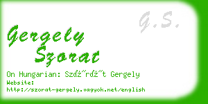 gergely szorat business card